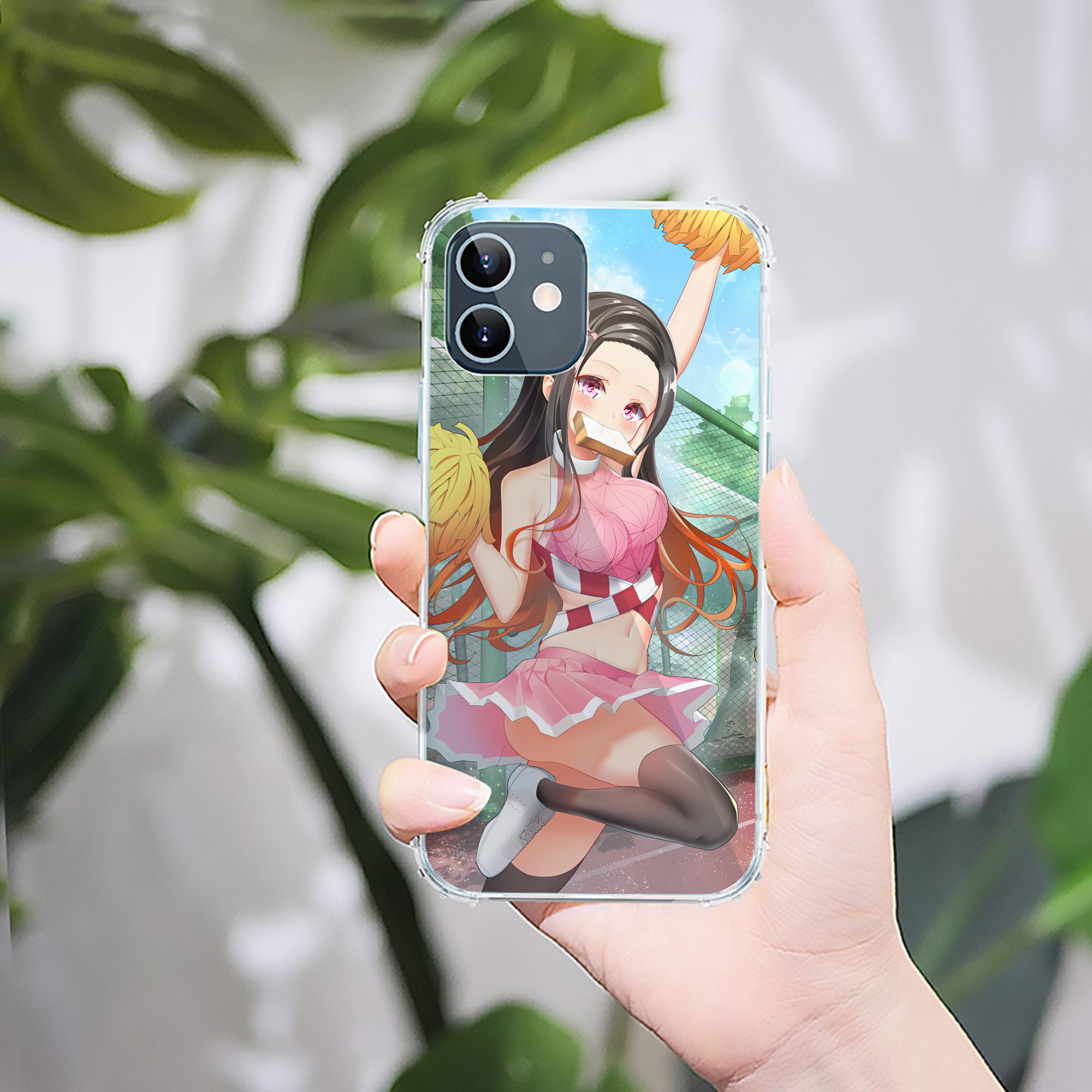（画像用） 鬼滅の刃（きめつのやいば）竈門 禰󠄀豆子／かまど ねずこ Kamado Nezuko 【iPhone 12シリーズ対応】透明スマホケース（クリアソフトケース）